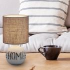 Ceramiczna lampa stołowa biała, Mosh, z przełącznik