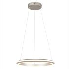Niklowa lampa wisząca nowoczesna, Jiry, 34W, white switch LED, ściemniana w 3 krokach