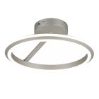 Niklowa lampa sufitowa nowoczesna, Jiry, 34W, white switch LED, ściemniana w 3 krokach