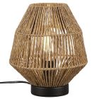 Rattanowa lampa stołowa brązowa, Fleurtje, z przełącznik