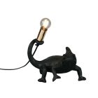 Czarna lampa stołowa plastikowa, Chameleon