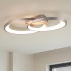Niklowy plafon sufitowy nowoczesny, Ersan, 25W, 3000K LED