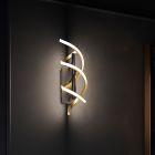 Mosiądz kinkiet design, Sylvian, 22W, regulowana ciepła do zimnej bieli LED, ściemniana w 3 krokach
