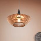 Drewniana lampa wisząca brązowa, Mirjan