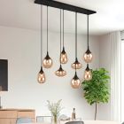 Bursztynowa lampa wisząca design, Sybren