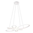 Biała lampa wisząca nad stół do jadalni design, Vikash, 32W, 4000K LED, ściemniana w 3 krokach