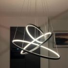 Antracytowa lampa wisząca nowoczesna, Harold, 80W, RGBW LED, z pilot