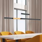 Czarna lampa wisząca nad stół do jadalni nowoczesna, Jessey, 45W, regulowana ciepła do zimnej bieli LED