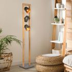 Niklowa lampa do czytania stojąca vintage, Keira, z przełącznik