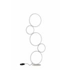 Biała lampa stojąca nowoczesna, Robon, 36W, 3000K LED, z przełącznik