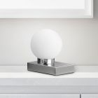 Niklowa lampa stołowa nowoczesna, Jullian, z przełącznik