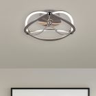 Niklowy plafon sufitowy nowoczesny, Remy, 20W, 3000K LED