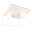 Biała lampa sufitowa nowoczesna, Reyhan, ściemniana w 3 krokach