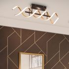 Mosiądz lampa sufitowa design, Sylvian, 41W, regulowana ciepła do zimnej bieli LED, ściemniana w 3 krokach