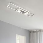 Niklowy plafon sufitowy design, Sohaib, 37W, regulowana ciepła do zimnej bieli LED, ściemniana w 3 krokach