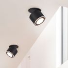 Czarny plafon sufitowy nowoczesny, Jorno, 3,5W, 3000K LED