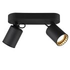 Czarny spot sufitowy nowoczesny, Shaquan