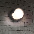 Biała lampa zewnętrzna plastikowa, Riekje, 8W, 3000K LED, IP54