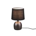 Ceramiczna lampa stołowa niklowa, Myrna, z przełącznik