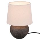 Ceramiczna lampa stołowa brązowa, Ulo, z przełącznik