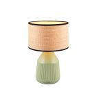 Ceramiczna lampa stołowa zielona, Shivam