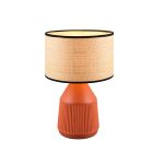 Ceramiczna lampa stołowa pomarańczowa, Shivam