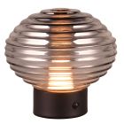 Czarna lampa stołowa akumulatorowa retro, Walid, 2W, 3000K LED, z dotykowy ściemniacz