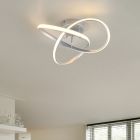 Srebrna lampa sufitowa design, Suat, 15W, 3000K LED