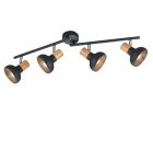 Czarny spot sufitowy nowoczesny, Toos