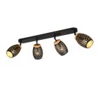 Czarny spot sufitowy nowoczesny, Delana