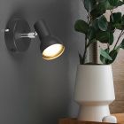 Czarny reflektor ścienny nowoczesny, Sabrin