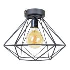 Industrialna lampa sufitowa czarna, Merlon