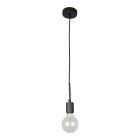 Industrialna lampa wisząca bez abażur czarna, Bolb