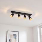 Aluminiowy spot sufitowy czarny, Eleno
