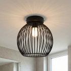 Industrialna lampa łazienkowa sufitowa czarna, Wiro, IP44