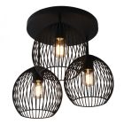 Industrialna lampa sufitowa czarna, Wiro