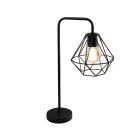 Industrialna lampa stołowa czarna, Jochem, z przełącznik