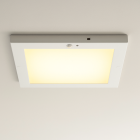 Plastikowa lampa sufitowa z czujnikiem biała, Luan, 20W, 3000K LED