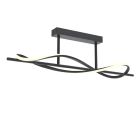 Nowoczesna lampa sufitowa czarna, Levon, 30W, 3000K LED, ściemniana w 3 krokach