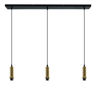 Aluminiowa lampa wisząca bez abażur złota, Rika