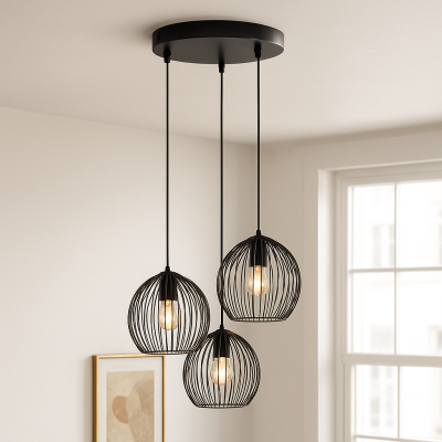 Industrialna lampa wisząca czarna, Wiro