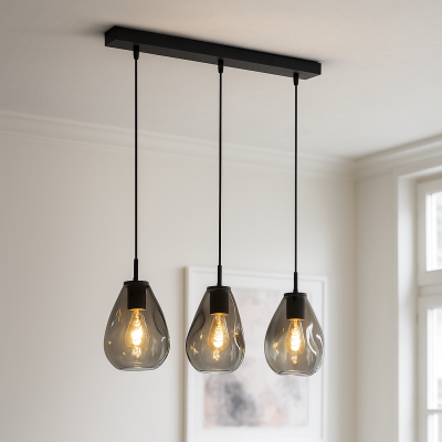 Design lampa wiszaca szara, Evito