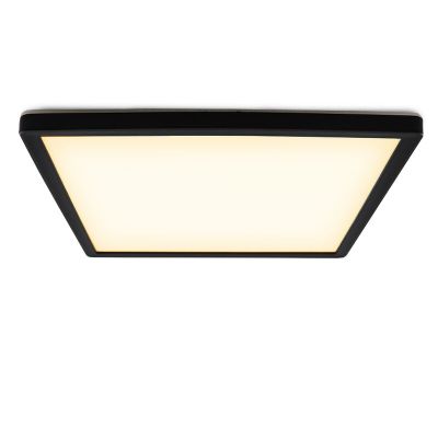 Plastikowy plafon sufitowy czarny, Shona, 18W, 3000K LED, ściemniana w 3 krokach