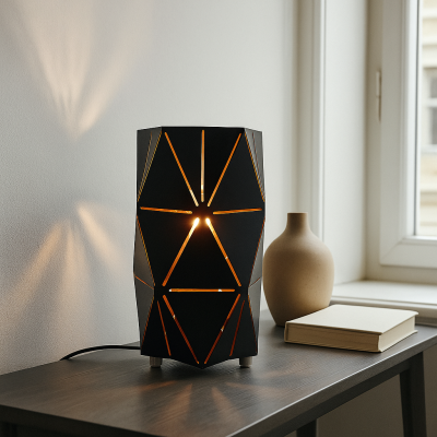 Nowoczesna lampa stołowa złota, Sivar, z przełącznik