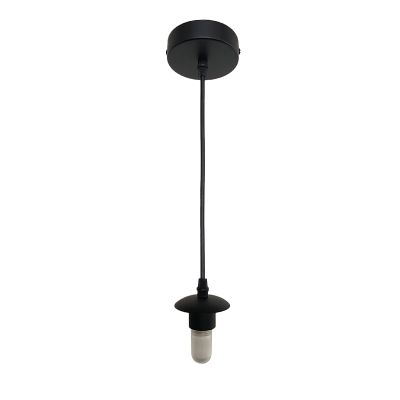 Metalowa lampa wisząca bez abażur czarna, Aafje, IP44