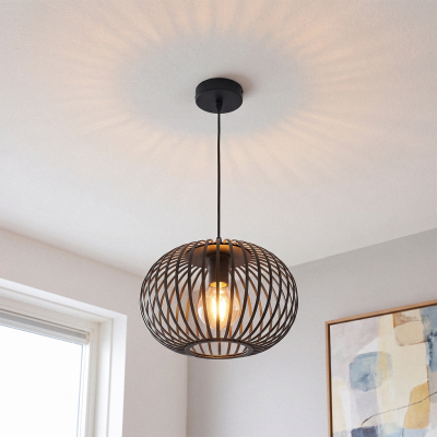 Industrialna lampa wisząca czarna, Lieve