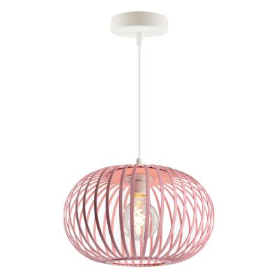 Industrialna lampa wisząca dla dzieci różowa, Lieve