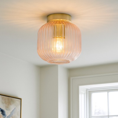 Retro lampa sufitowa różowa, Charlois
