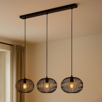 Industrialna lampa wisząca czarna, Lieve