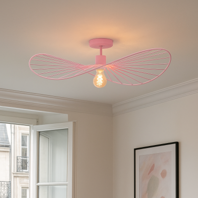 Nowoczesna lampa sufitowa różowa, Jolinda